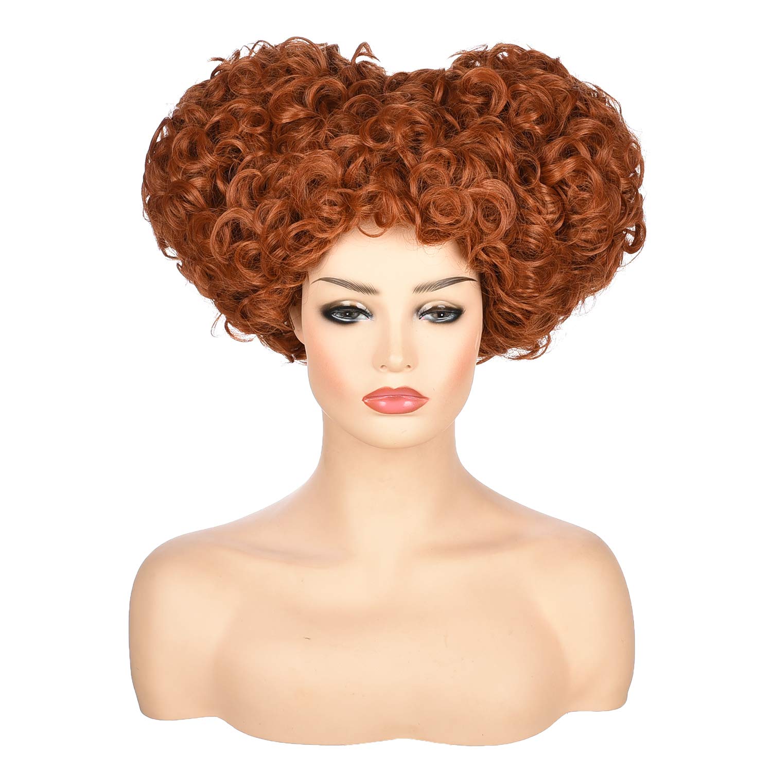 Short Beehive Brown Winifred Sanderson Cosplay Wig for Women - Perfect for Halloween Costumes, Disney Hocus Pocus Parties & Themed Events