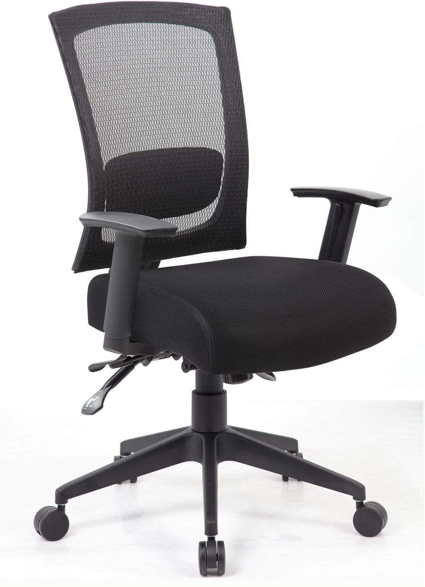 Boss Contract Mesh Back Task Chair [B6716 BK] - Ergonomic Office Chair for Home & Business Use - Comfortable Support for Long Hours of Work
