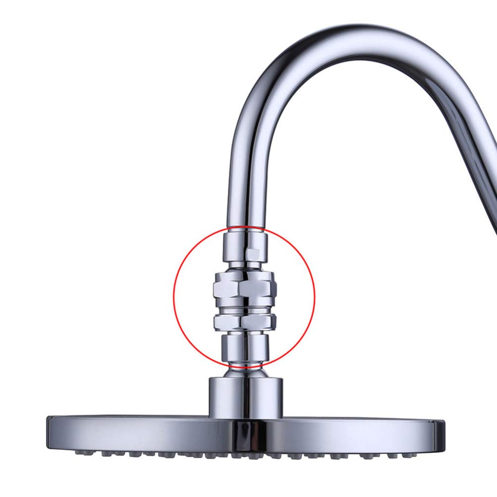 Cabilock Flexible Faucet Connector Hose - Swivel Joint Adapter for Shower Sprayer, Ball Shower Hose Connector & Arm Extender - Universal Fit for Kitchen Sink, Bathroom Shower & Outdoor Faucets - Includes Bright LED Shower Head with 360° Rotation