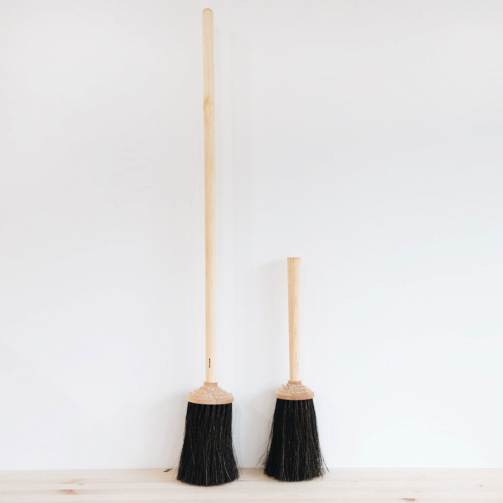 Premium Wooden Porch Broom - Heavy Duty Outdoor Broom for Patio, Deck & Sidewalk Cleaning - Natural Bristles & Durable Handle for Home & Garden Maintenance