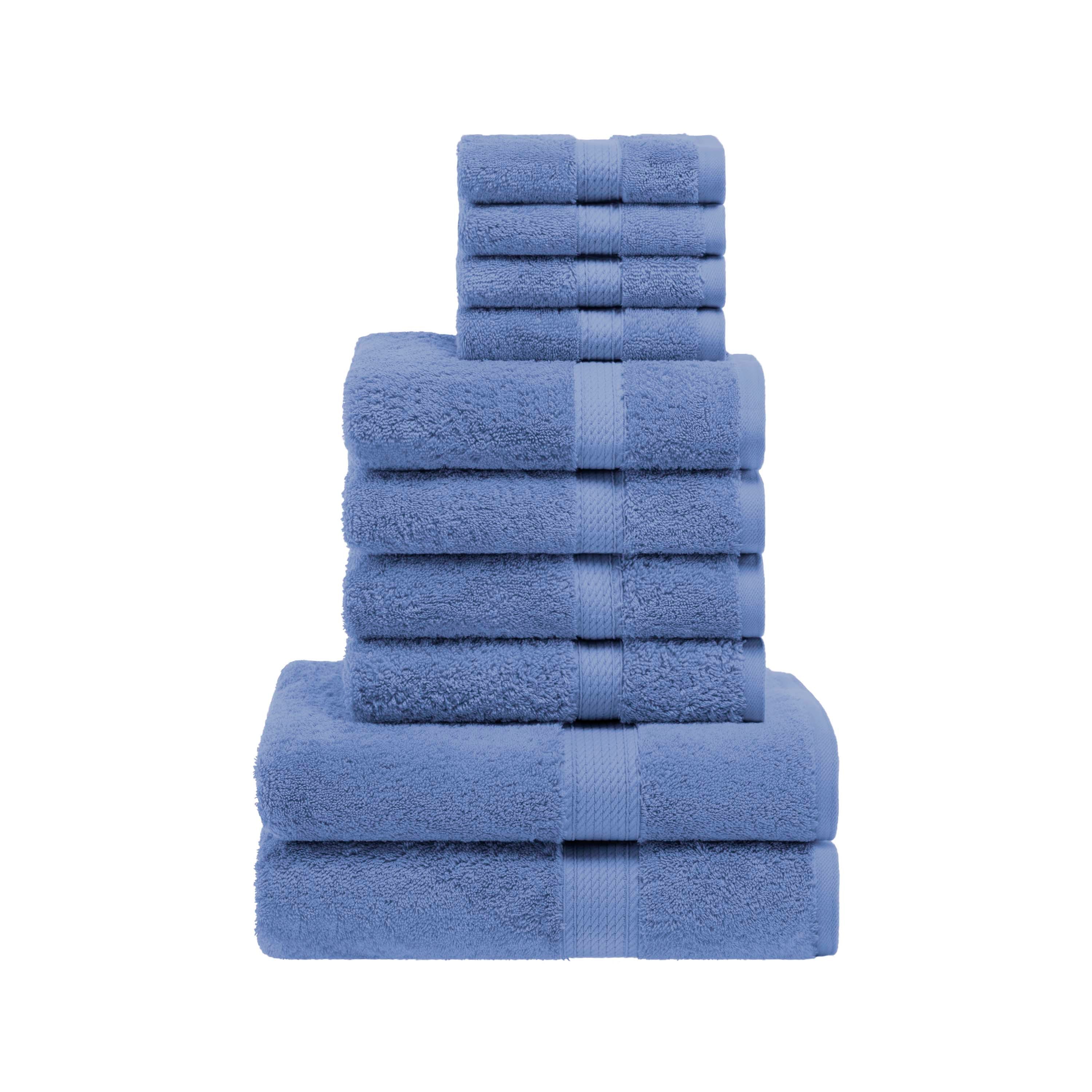 Premium Egyptian Cotton Plush Heavyweight Towel Set - 10 Piece Ultra Absorbent Luxury Bath Towels for Spa, Hotel & Home Use