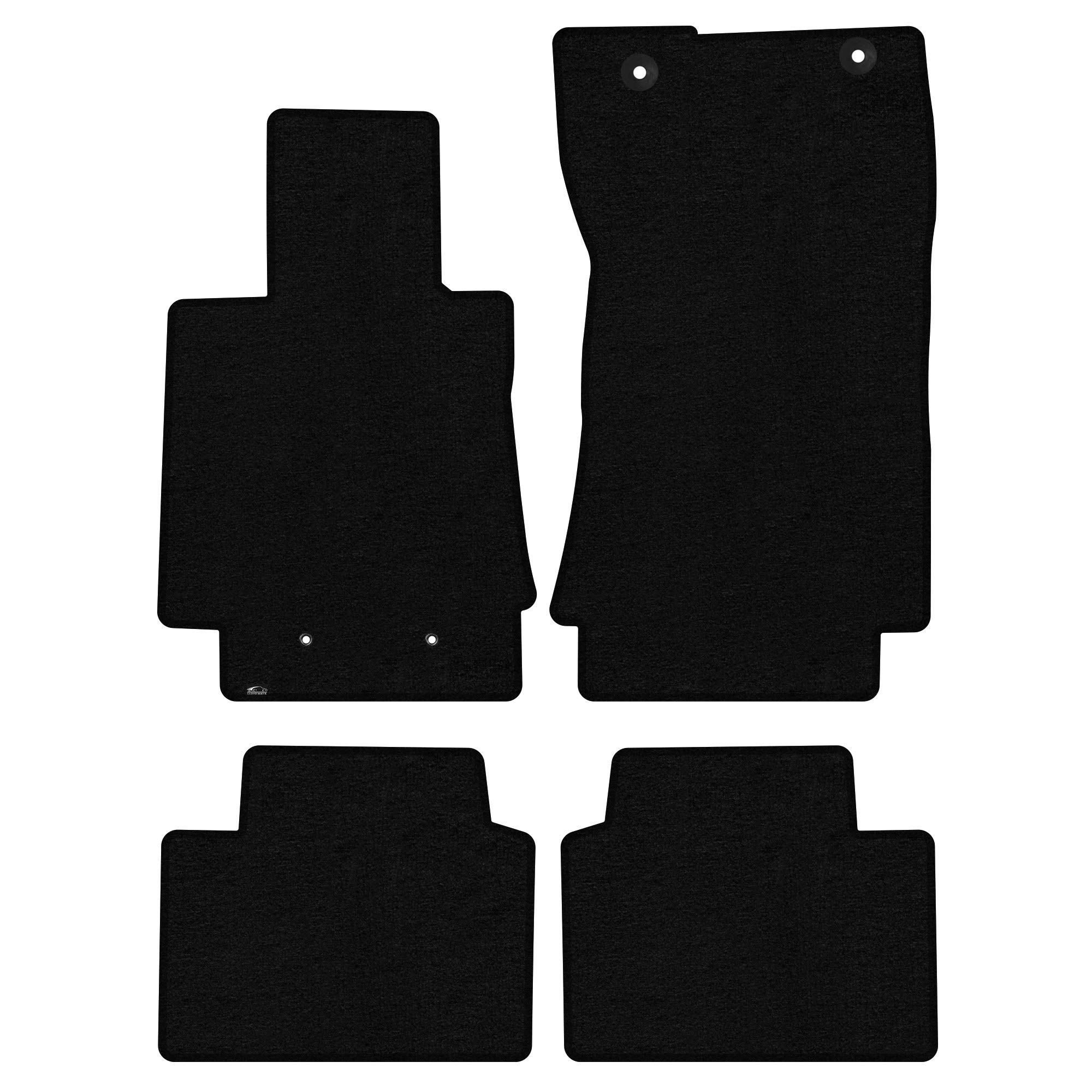 Premium Custom-Fit Carpeted Floor Mats for Alfa Romeo Giulia 2017-2023 - Luxury Car Floor Liners (Black, Front & Rear Set, Non-AWD) - Perfect for All-Weather Protection & Interior Style Enhancement