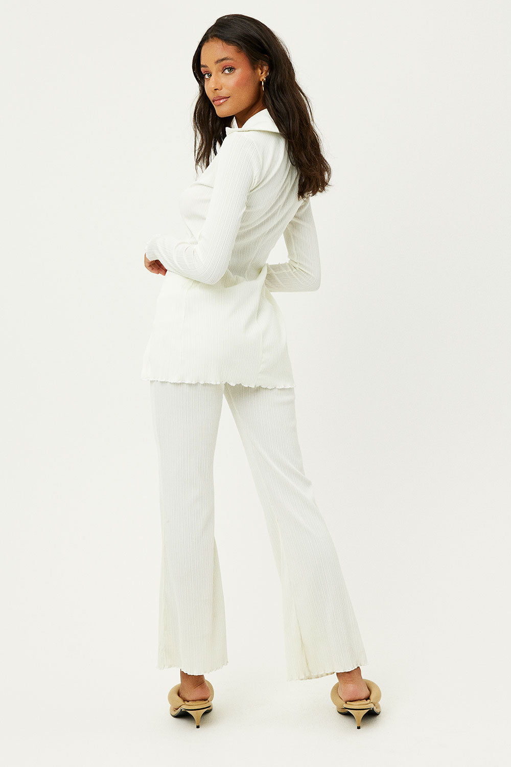 Joey Plissé Pants for Women - Soft Comfortable High Waist Palazzo Pants | Perfect for Casual Wear, Office & Travel Outfits