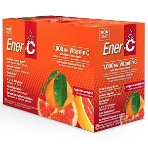 Ener Life Ener C Vitamin C 1000mg Immune Support Supplement - Tangerine Grapefruit Flavor (30 Packets) | Boost Immunity, Fight Fatigue & Support Skin Health