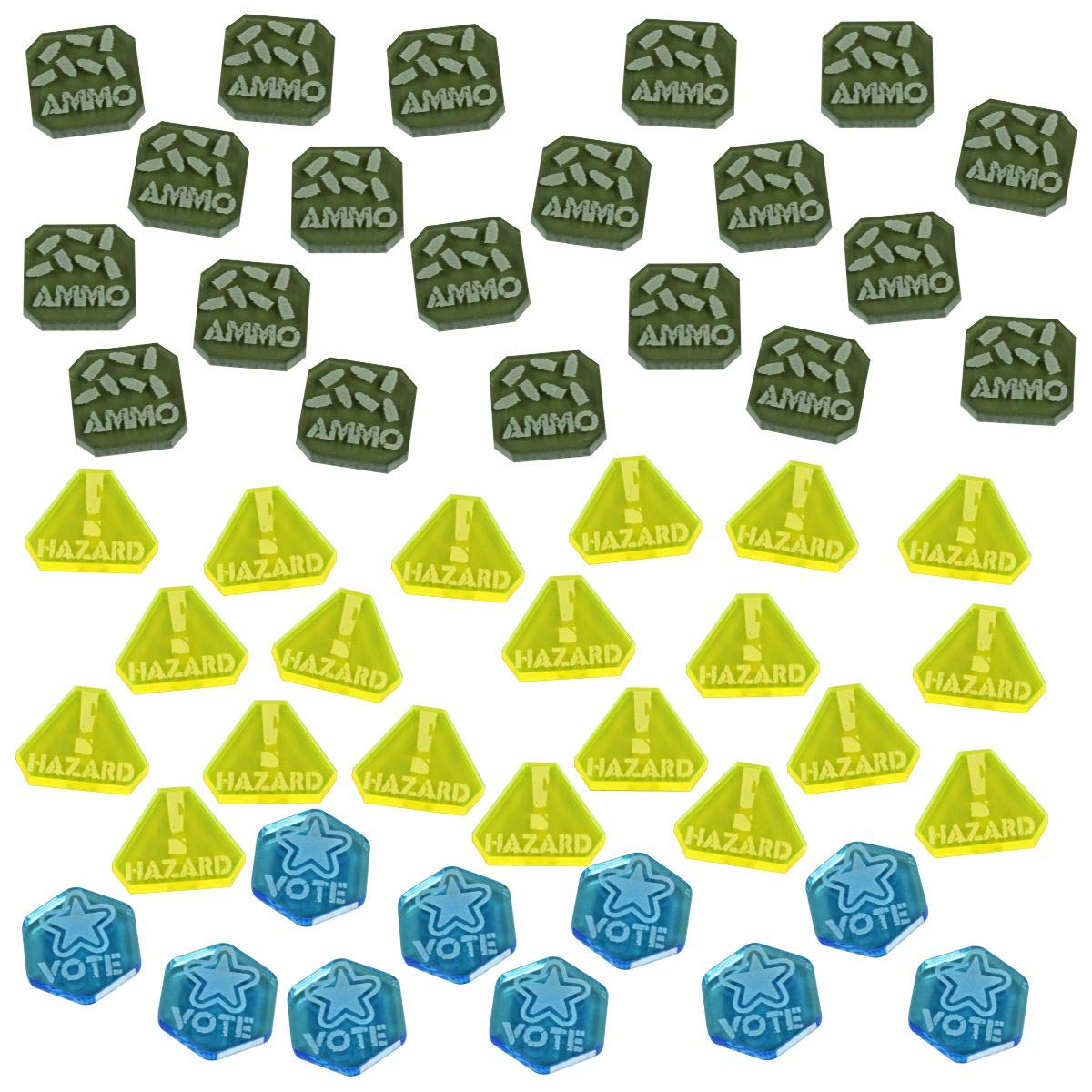 Gaslands Game Tokens - Vote, Hazard, Ammo Pack for Tabletop Gaming