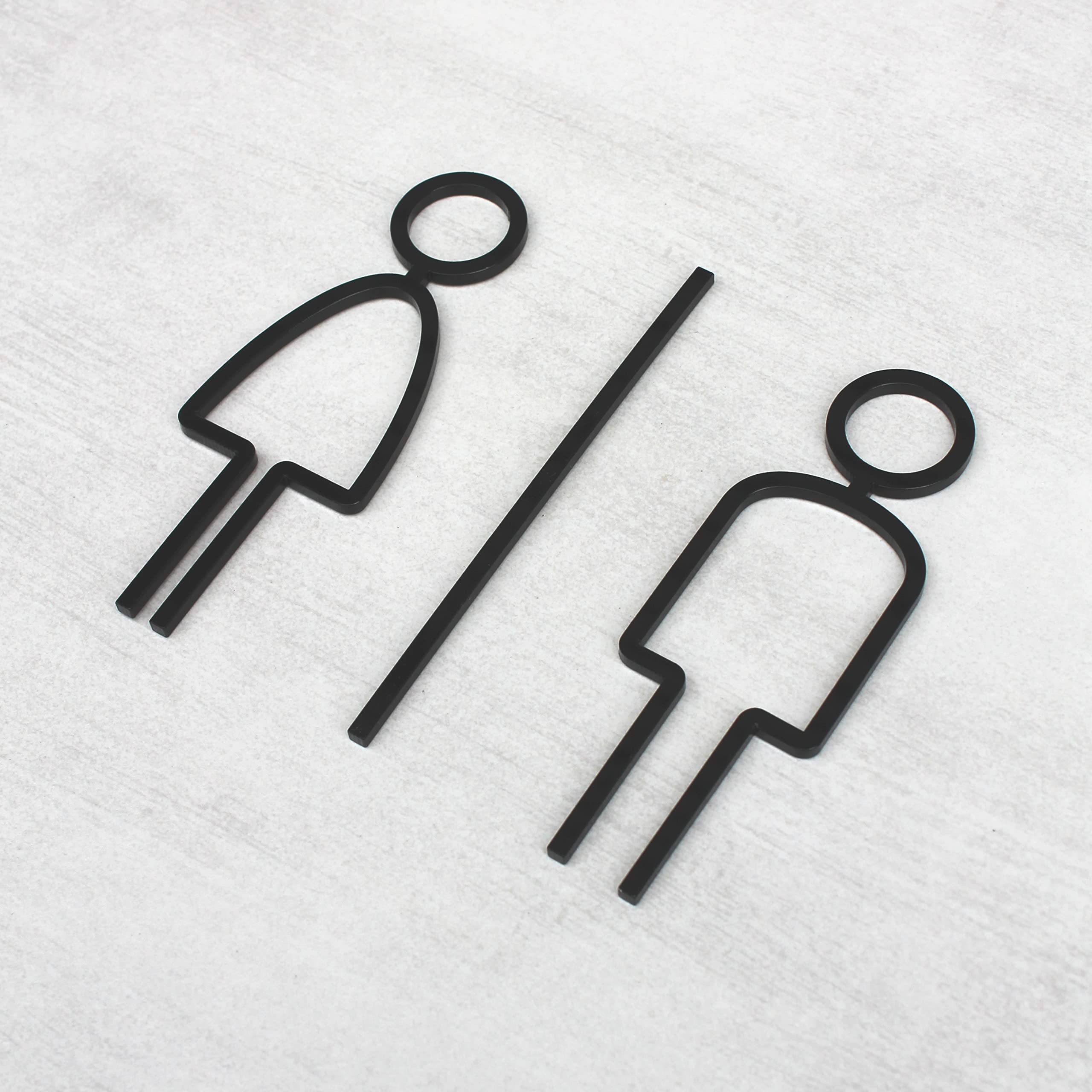 Unisex Restroom Door Signs - Gender Neutral Bathroom Sign - Men & Women Wall Decor (7”/150mm) - Perfect for Offices, Schools & Public Spaces