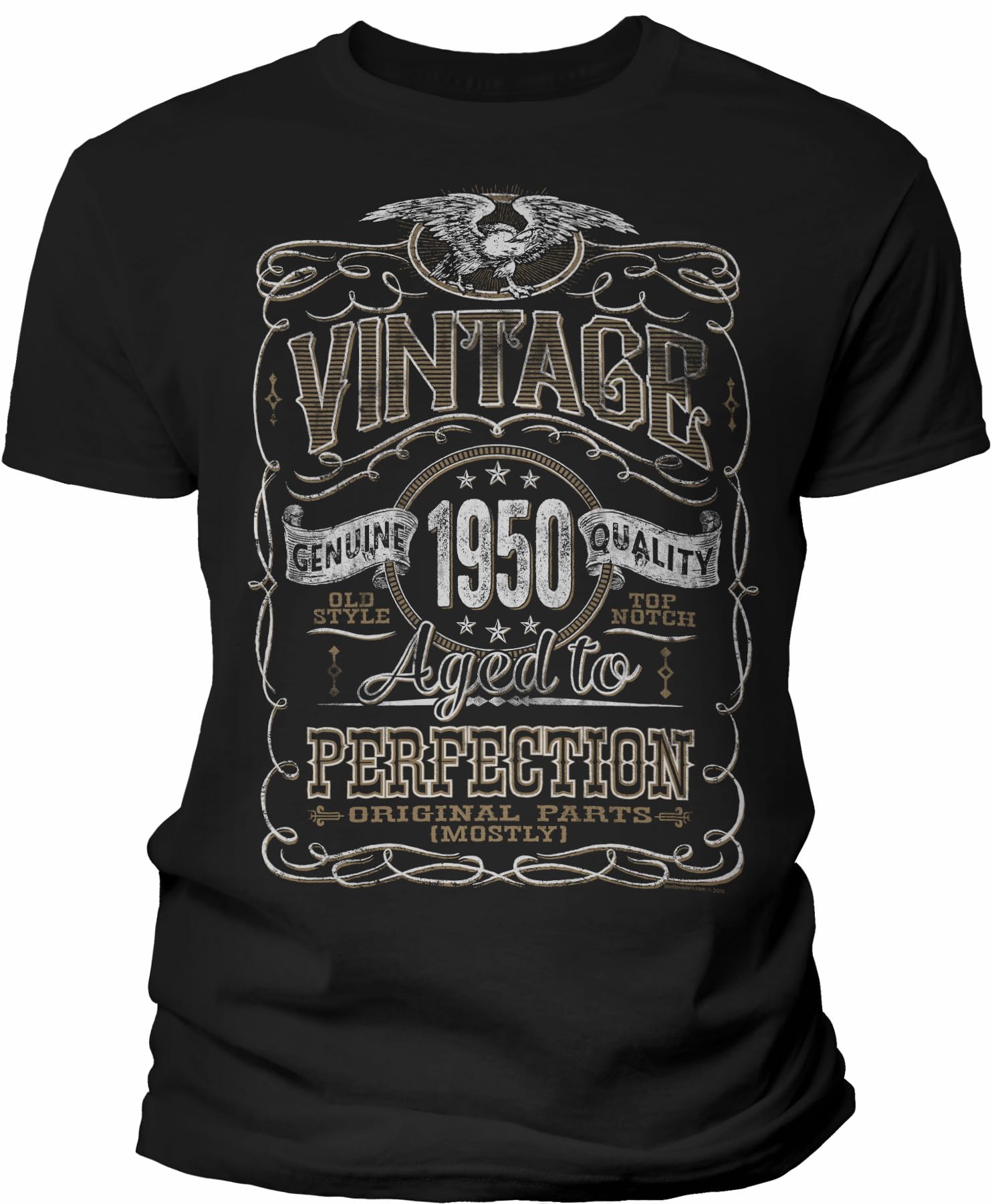 Vintage 1950 Aged to Perfection 75th Birthday Gift T-Shirt for Men - Perfect 75th Birthday Party, Retirement Celebration & Milestone Gift Idea