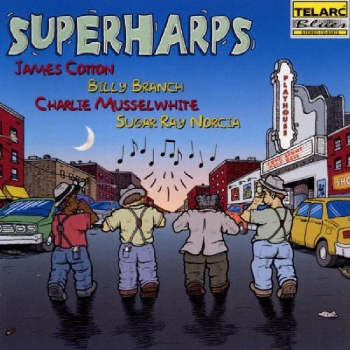 Superharps Blues Album by Billy Branch, Charlie Musselwhite & Sugar Ray Norcia Featuring James Cotton (1999) | Perfect for Blues Lovers, Music Collectors & Relaxing Evenings
