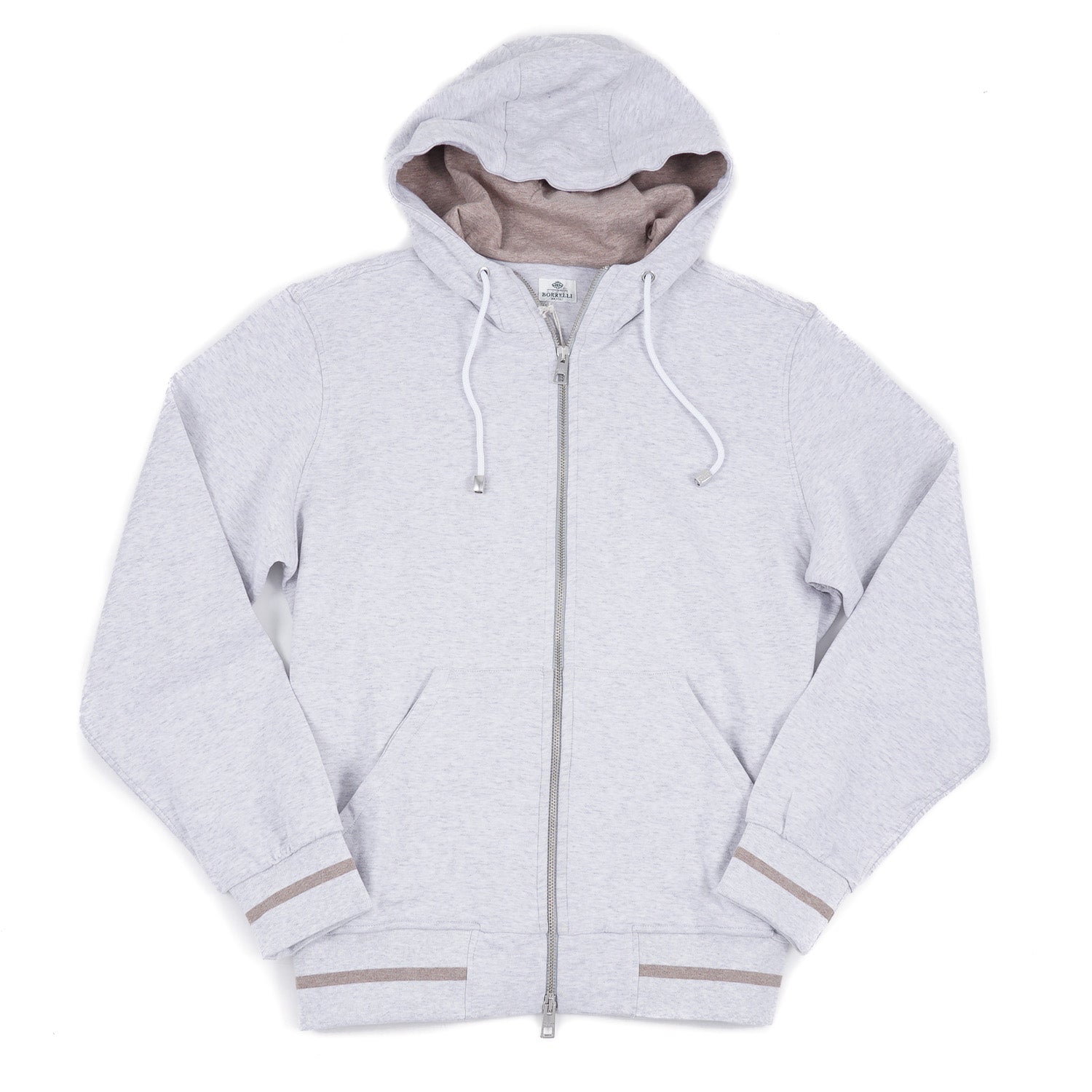 Borrelli Men's Slim Fit Hooded Sweatshirt | Lightweight Pullover Hoodie for Casual Wear | Gym, Running, Outdoor Activities