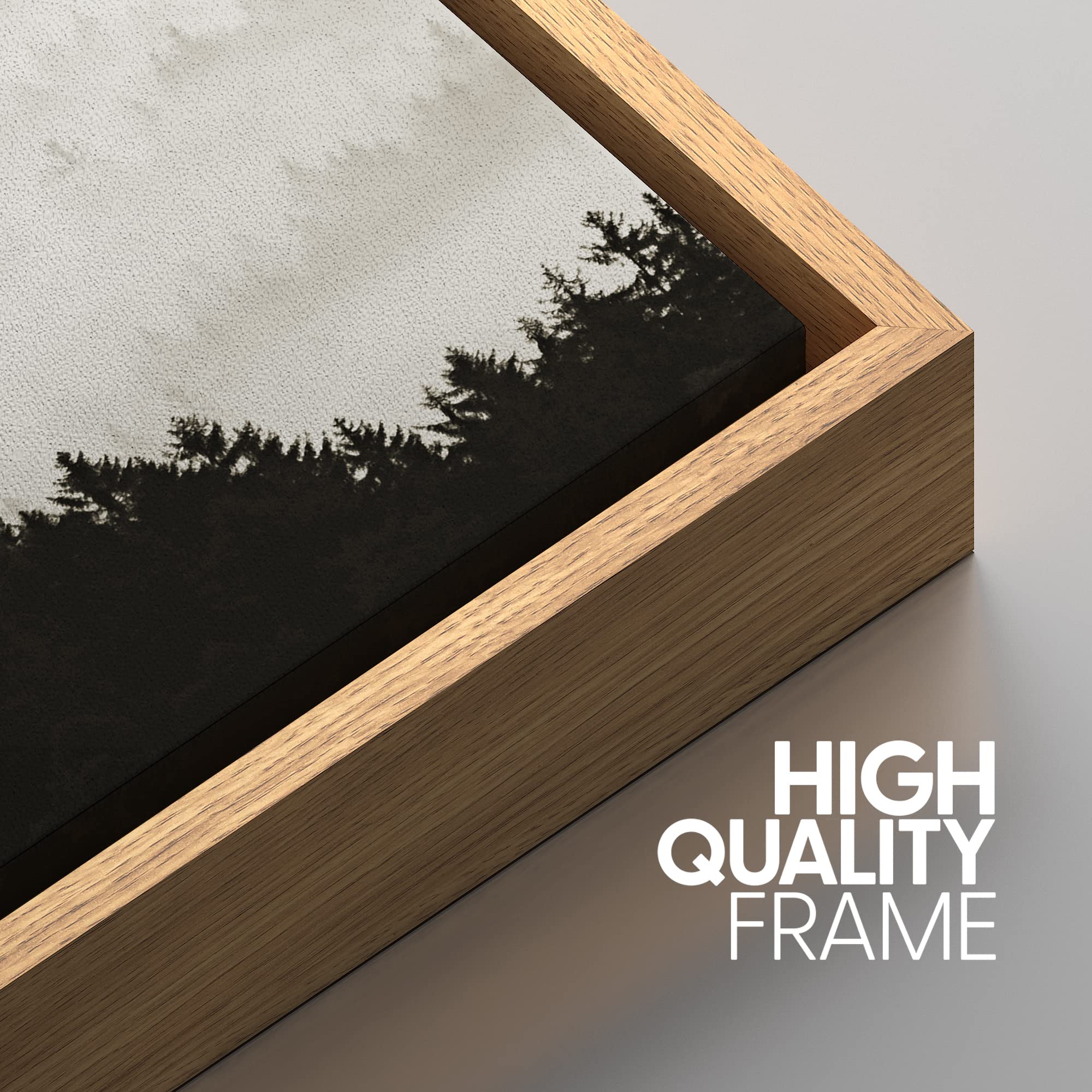 Framed Canvas Wall Art - Woodland Nursery Decor Set with Aerial Forest Landscape, Rustic Mountain Nature Print for Living Room, Bedroom, Office - 16x24 Inch Modern Home Decor | Perfect for Nursery, Farmhouse & Boho Interior Design