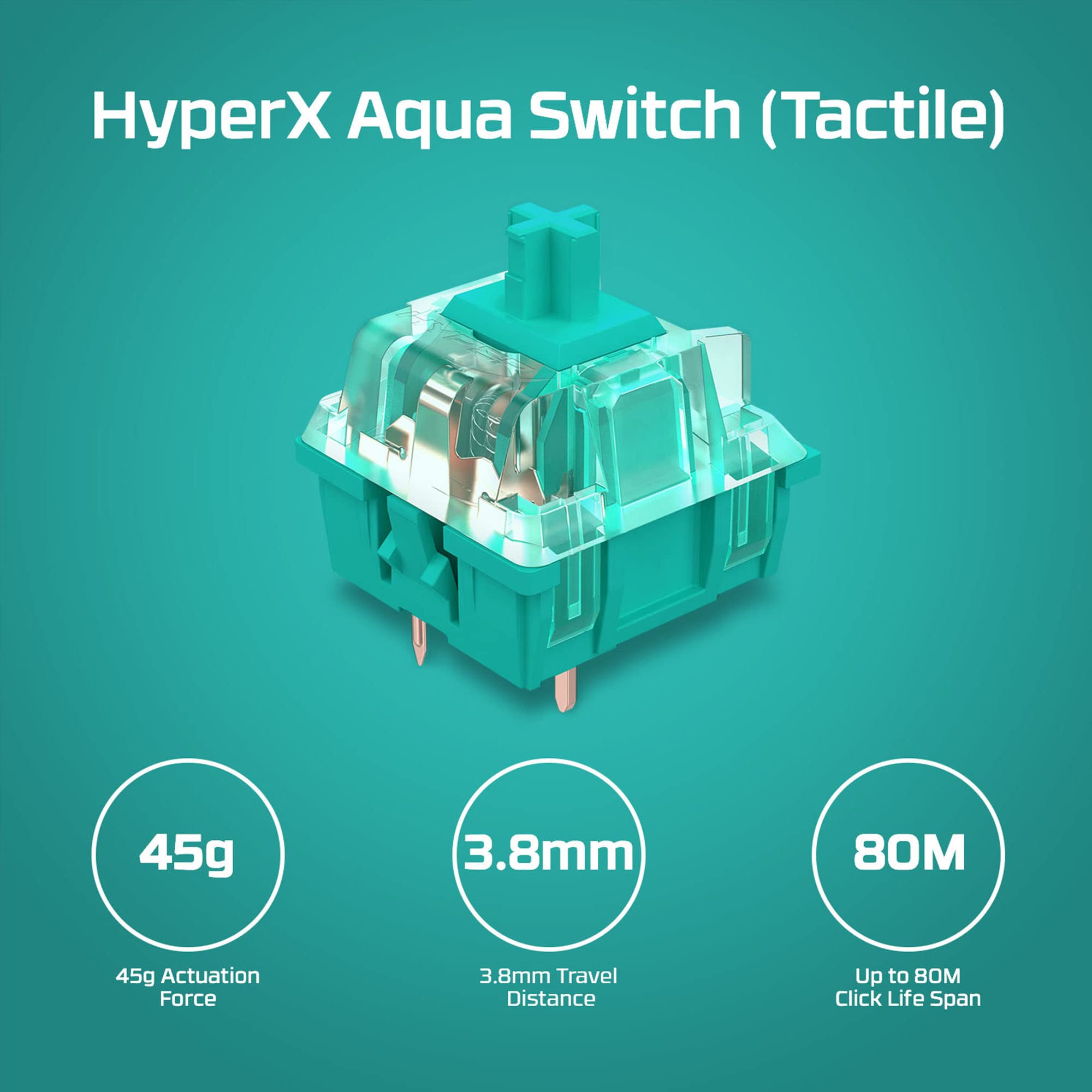 HyperX Alloy Origins PBT Mechanical Gaming Keyboard - RGB Backlit, Compact Aluminum Frame, Customizable with HyperX NGENUITY, Tactile Aqua Switches | Perfect for PC Gaming, Esports & Office Work