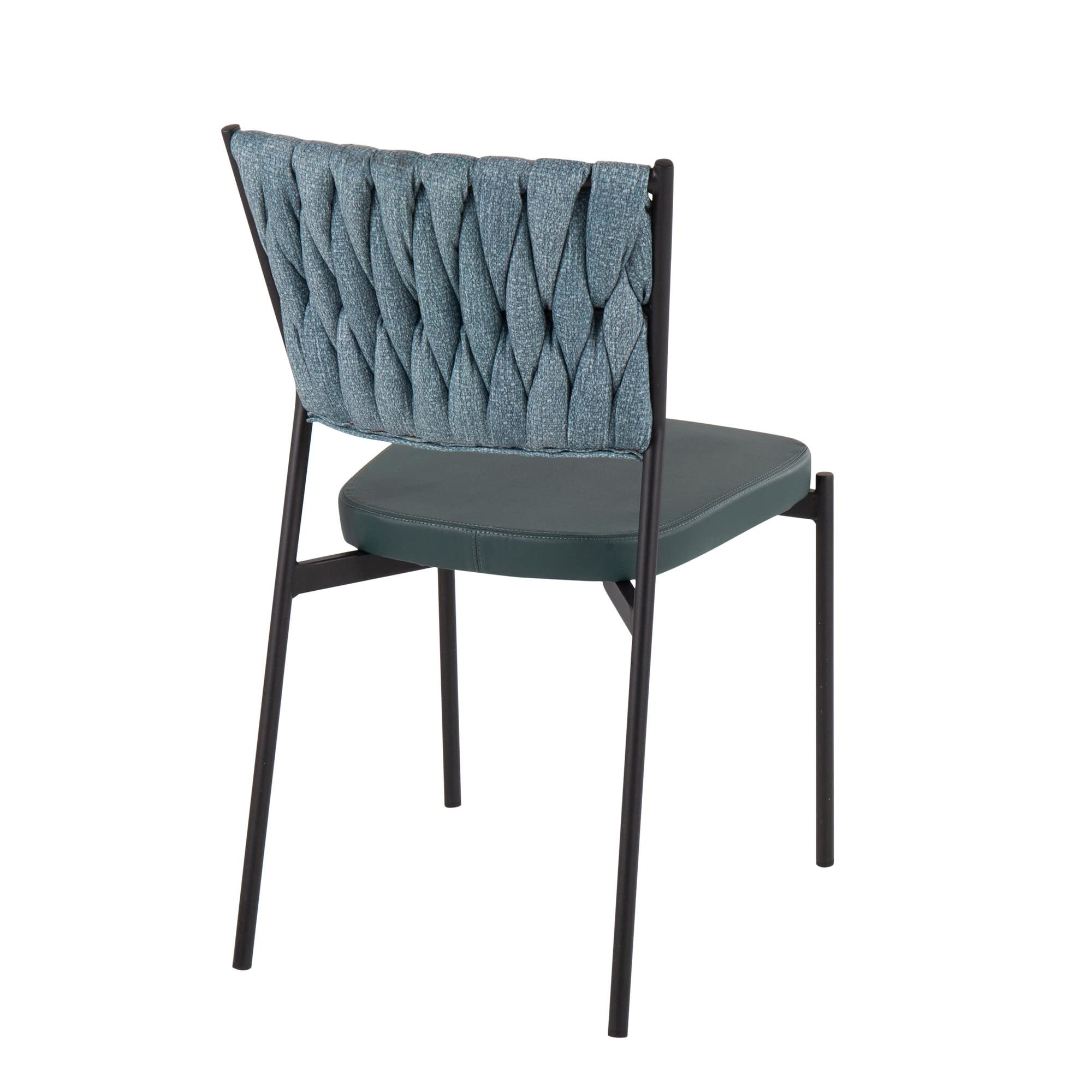 LumiSource Braided Tania Chair - Modern Upholstered Dining Chairs Set of 2, Comfortable Kitchen Chairs for Dining Table - Perfect for Small Spaces, Breakfast Nooks & Contemporary Dining Rooms