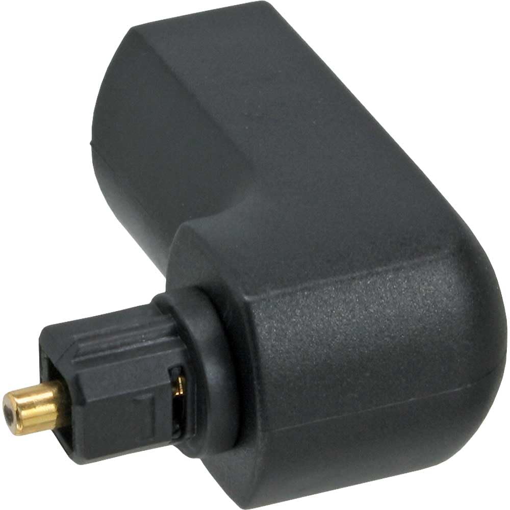 90 Degree Toslink Female to Male Audio Adapter - OPTO 89900B - Perfect for Home Theater, Gaming & Hi-Fi Systems