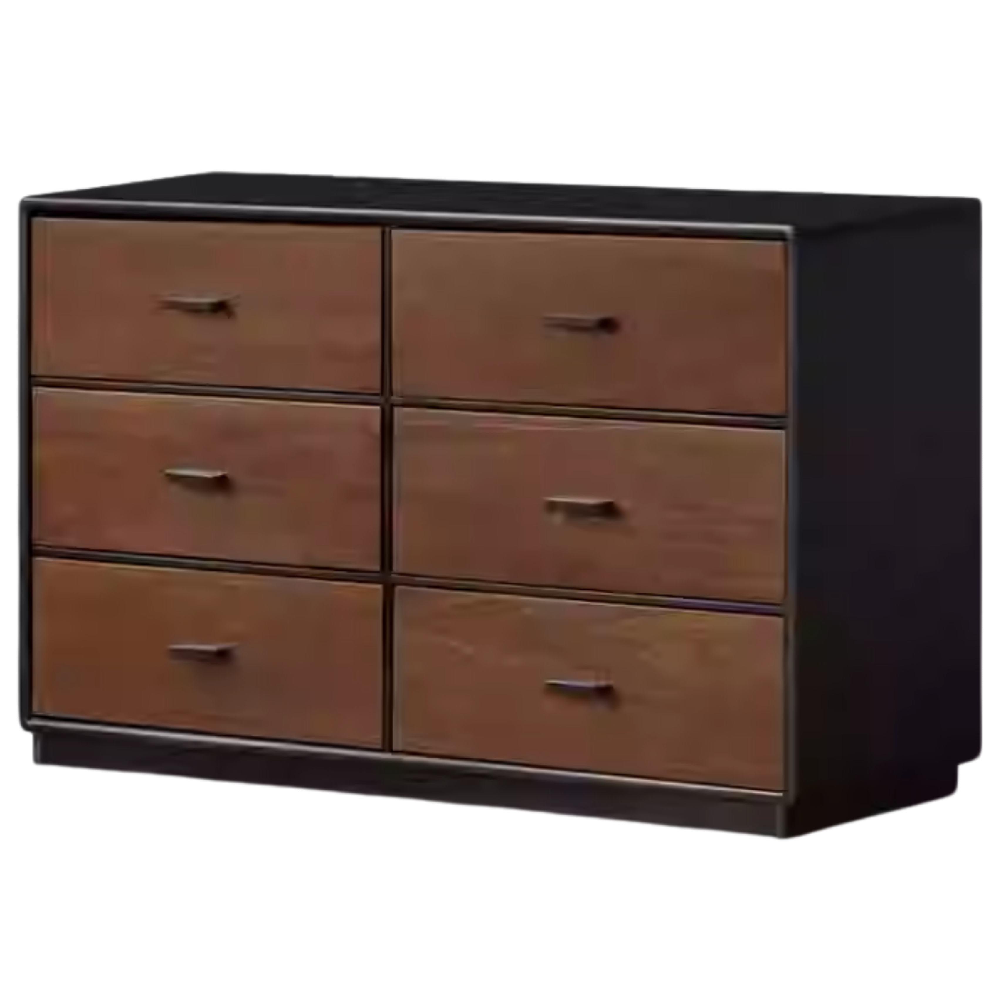 Solid Oak Wood Italian Light Luxury Chest of Drawers - Elegant Bedroom Dresser for Master Suite & Guest Room Storage