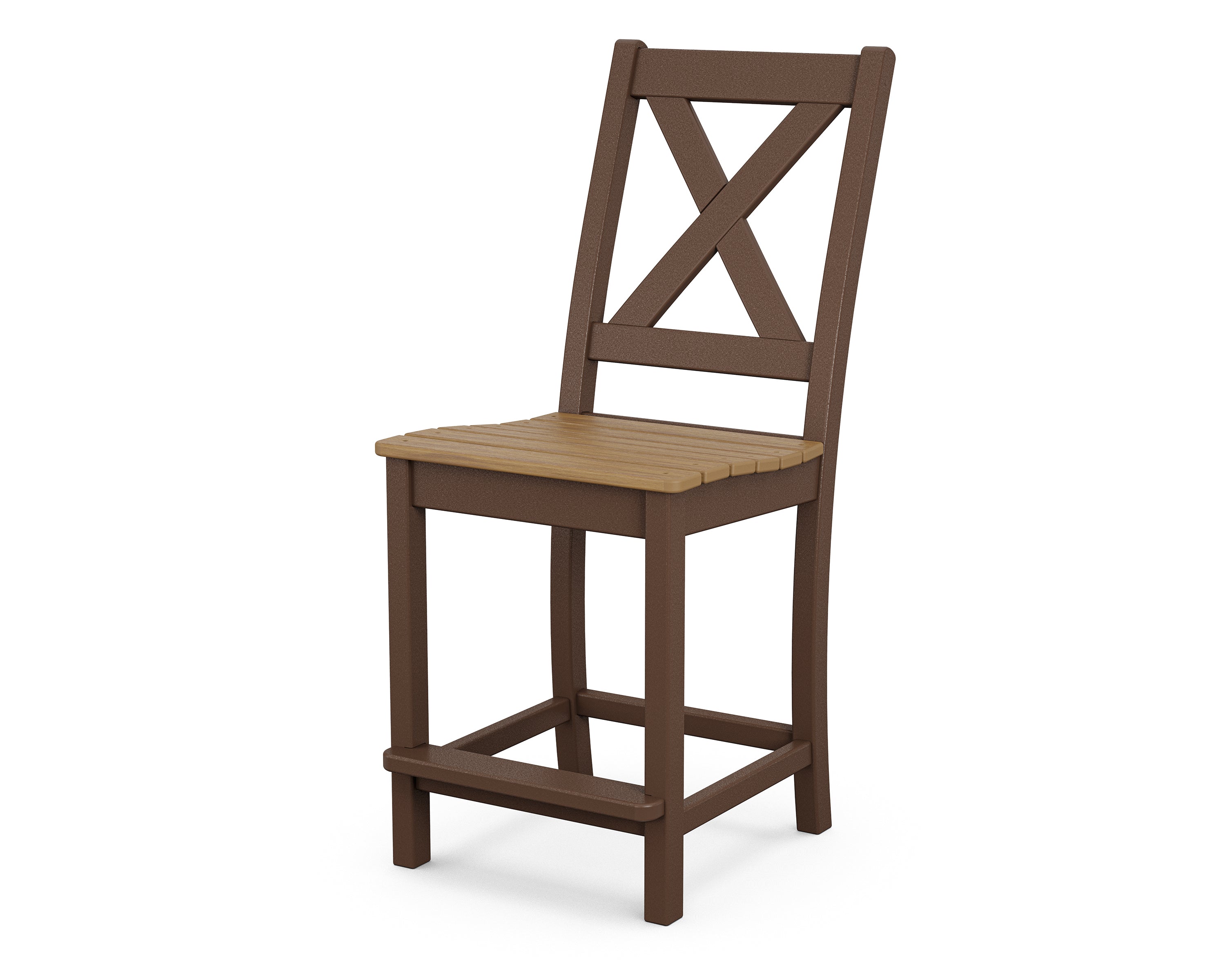 POLYWOOD Braxton Counter Height Bar Stool - Outdoor & Indoor Durable Plastic Adirondack Chair for Patio, Deck, Poolside, and Kitchen Counter Use