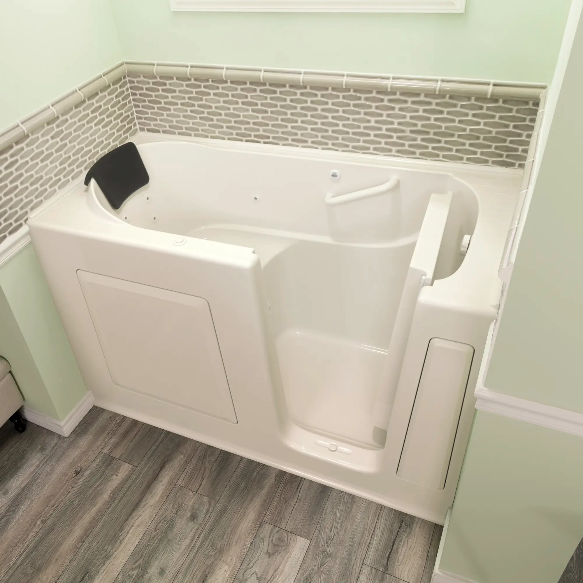 Premium 30 x 60 Inch Gelcoat Walk-In Bathtub with Whirlpool System - Right Hand Drain - Ideal for Elderly & Mobility Support, Spa-Like Relaxation at Home