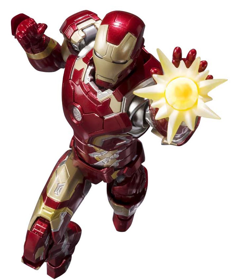 SH Figuarts Iron Man Mark 43 Action Figure - Highly Articulated Collectible Toy for Marvel Fans | Perfect for Display, Photography, and Role Play
