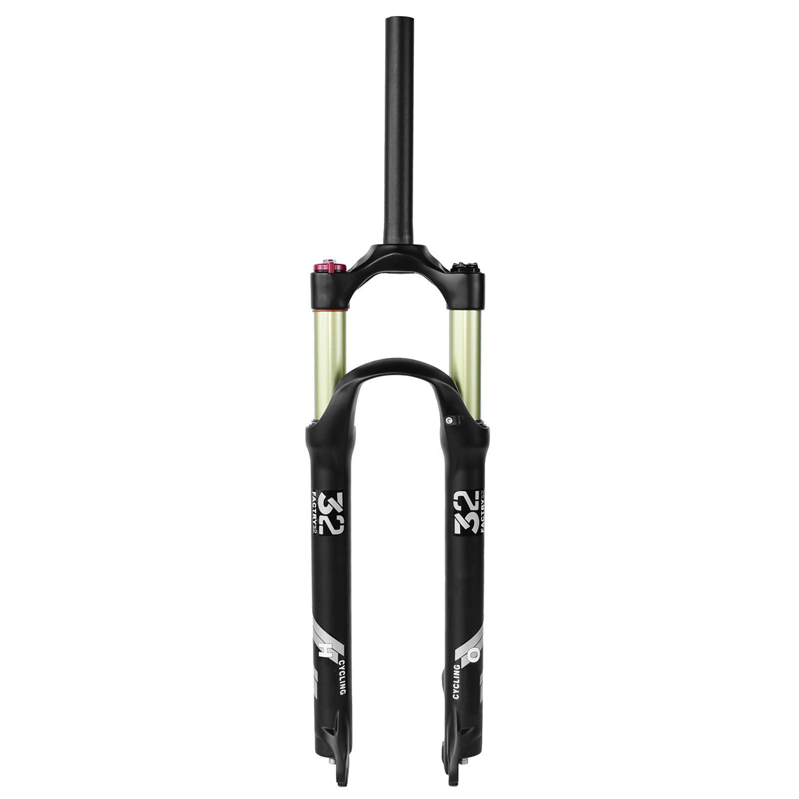 26/27.5 Inch Mountain Bike Air Fork - 140mm Travel Ultralight Alloy Front Suspension with 9mm QR & Disc Brake Compatible | Perfect for Trail Riding, Downhill & Off-Road Cycling