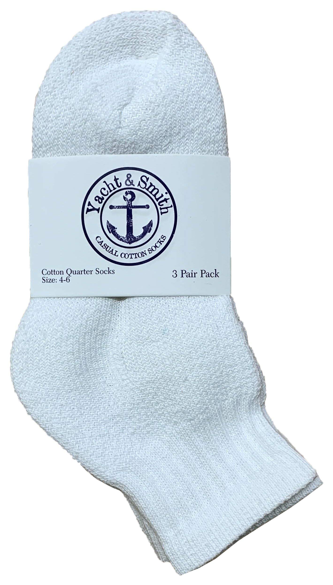 **Yacht & Smith Wholesale Bulk Kids Mid Ankle Socks - Cotton Sport Athletic Socks for Boys & Girls (Size 4-6) - Perfect for School, Sports & Everyday Wear**