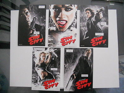 Sin City Movie Limited Edition 5-Card 4x6 Postcard Set - Perfect for Collectors, Movie Fans & Home Decor