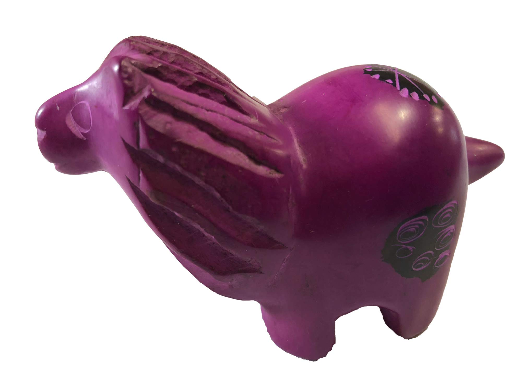 Handmade Pink Soapstone Lion Statue - African Home Decor, Unique Gift for Housewarming, Office Desk, Meditation Space