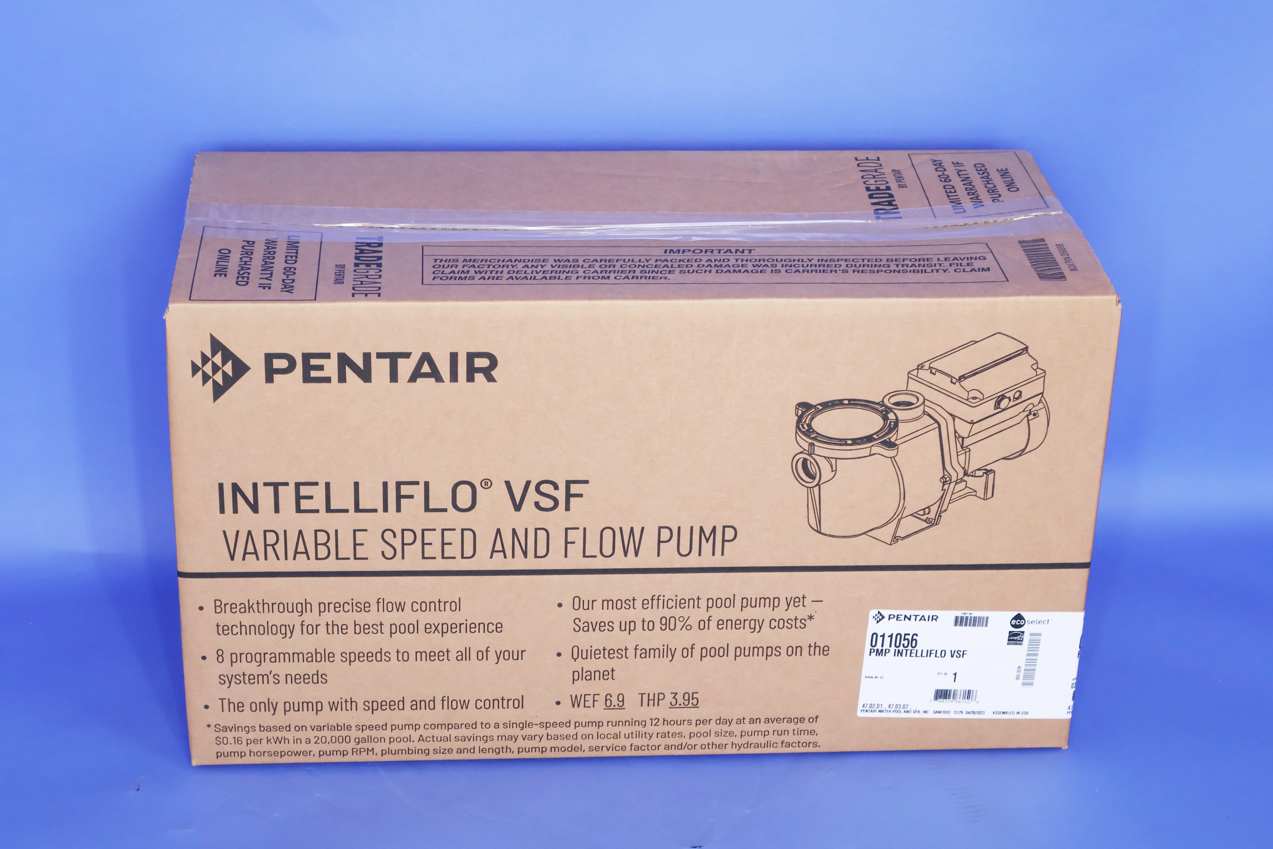 Pentair IntelliFlo Variable Speed Pool Pump 3HP (011056) - Energy Efficient Swimming Pool Pump for Inground Pools | Perfect for Backyard Pool Circulation, Water Features & Spa Jets