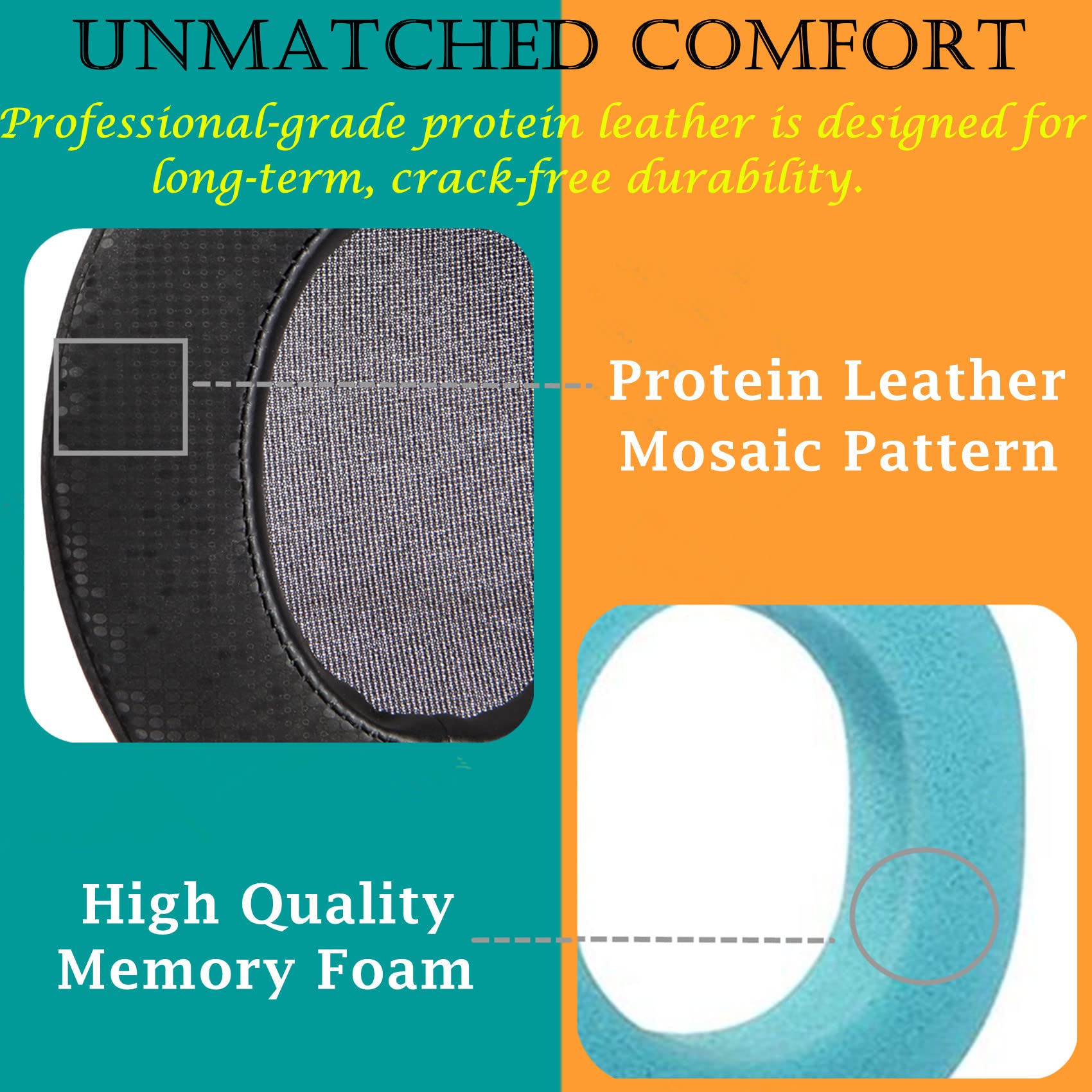 Premium Replacement Ear Pads for Razer Blackshark V2X & V2 Headphones - Soft Protein Leather Cushions for Enhanced Comfort - Perfect for Gaming, Music & Long Wear Sessions