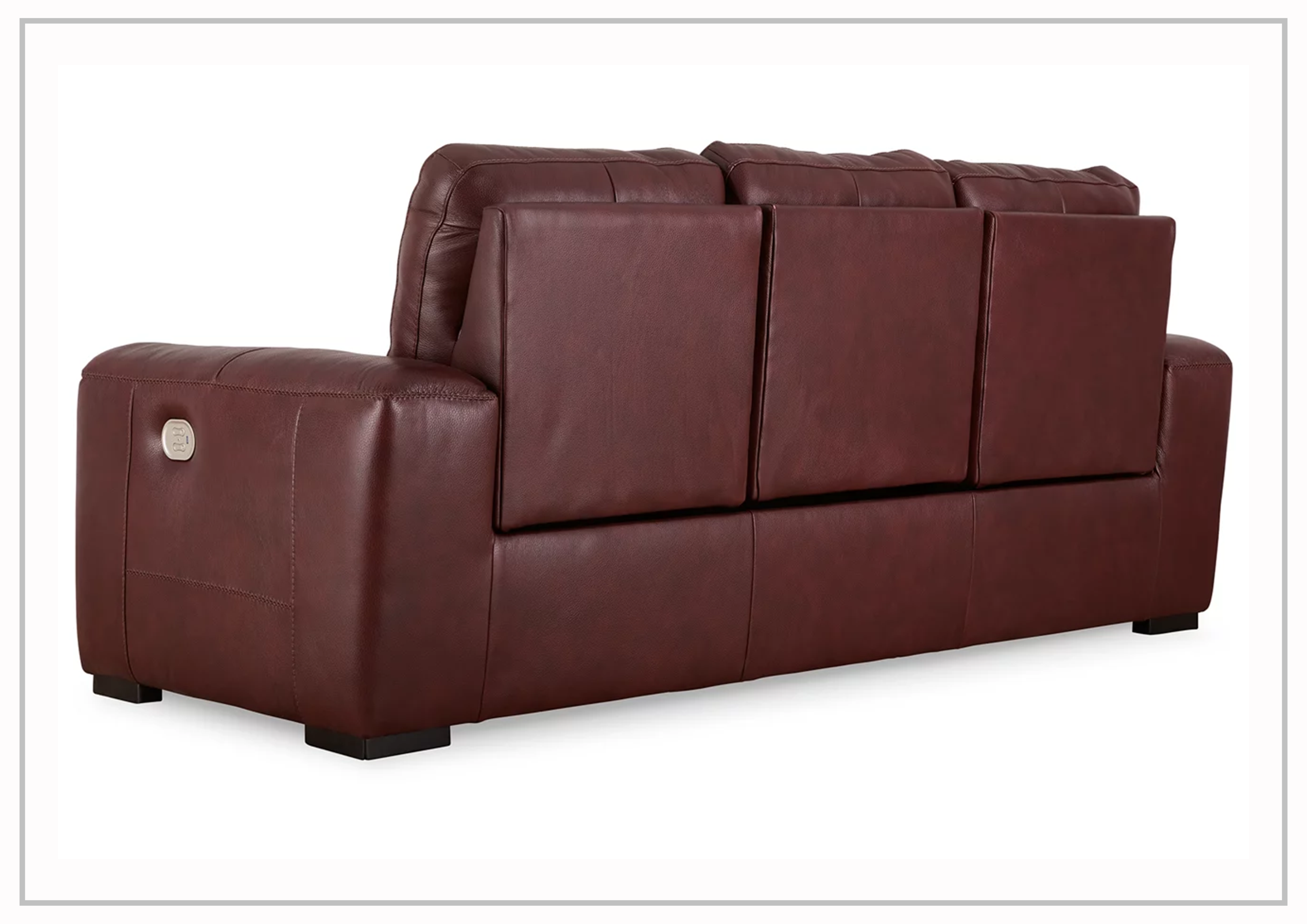 Gio Italia Adriano Premium Leather Dual Power Reclining Sofa - Modern Electric Recliner Couch for Living Room, Home Theater & Lounge Comfort