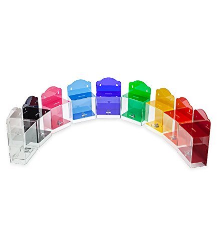 SOURCEONE.ORG Deluxe Clear Acrylic Donation Box - Ticket Collection Box with Lock - Countertop or Wall Mount for Church, Charity Events & Retail Stores