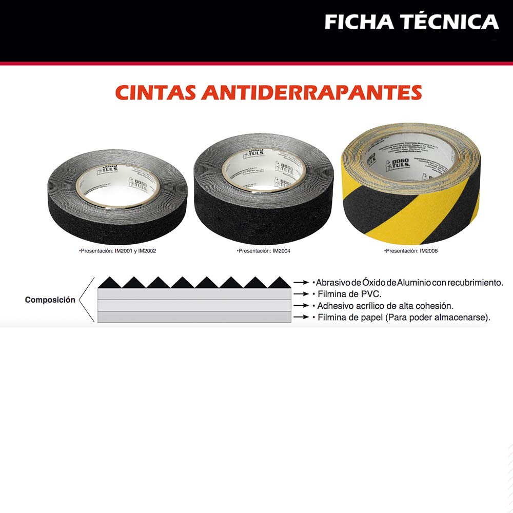 Anti-Slip Grip Tape 1 Inch x 15 Feet Black - Heavy Duty Non-Skid Safety Tape for Stairs, Ramps, Floors & Work Surfaces