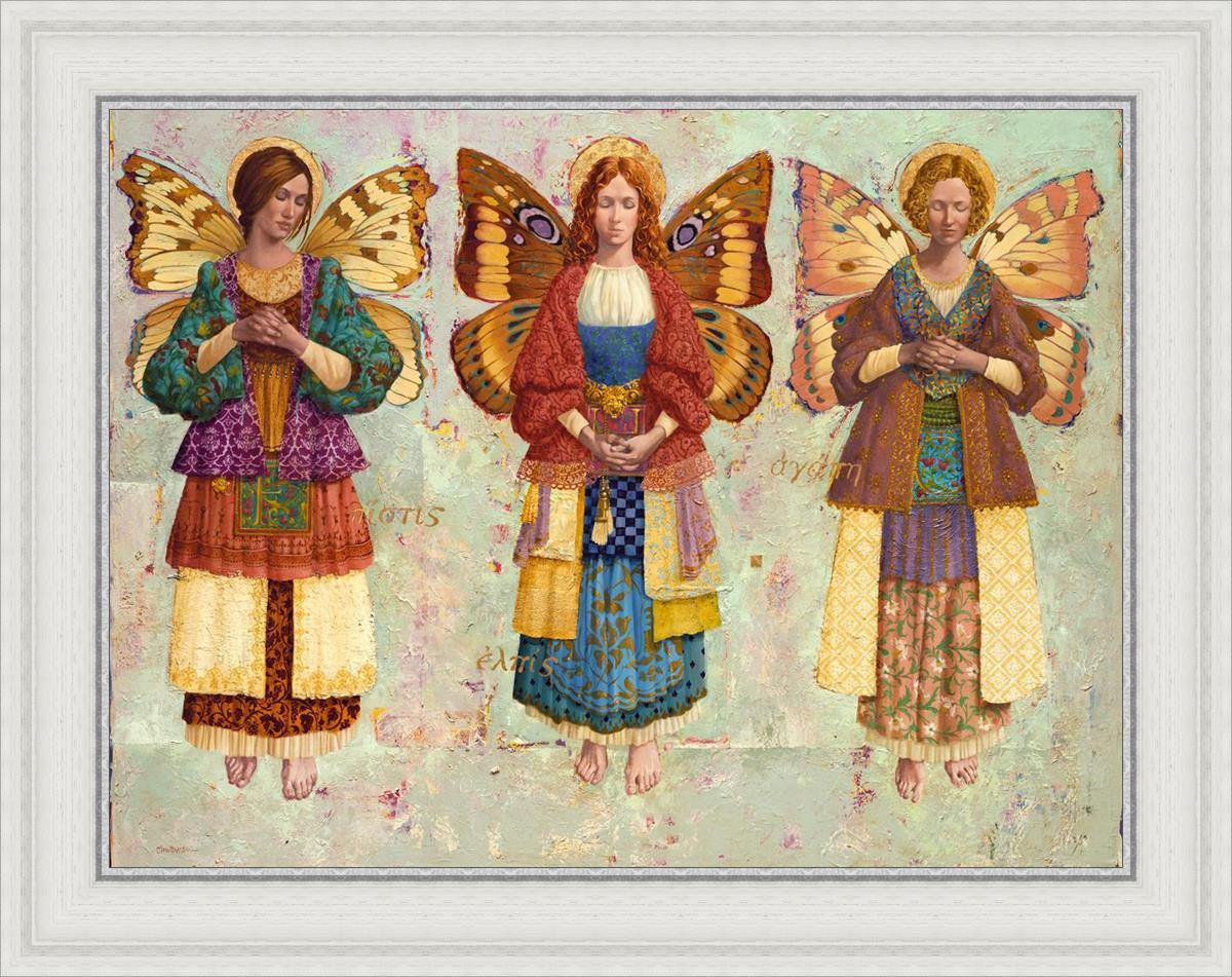 Faith, Hope and Charity - Inspirational Wall Art Decor for Home, Office & Church - Perfect for Gifts & Spiritual Spaces