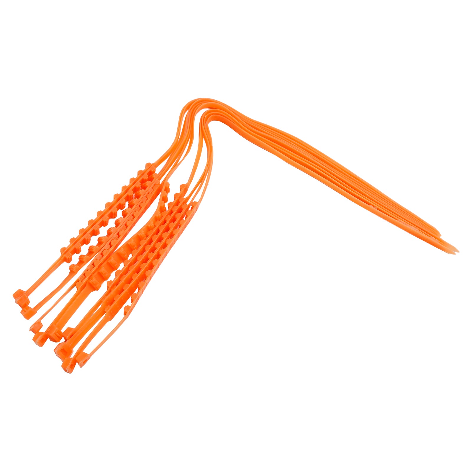 10/20/40PCS Heavy Duty Snow Tire Chains - Anti-Skid Traction Belts for Cars, Trucks & SUVs | Winter Emergency Driving Safety Gear (Orange) - Perfect for Icy Roads, Mountain Trips & Snowy Commutes