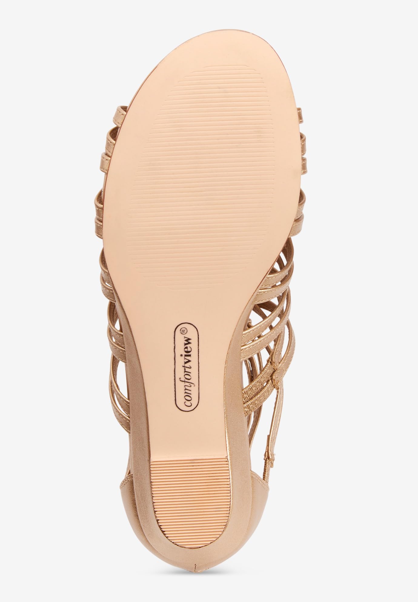 Comfortview Women's Wide Width The Helen Sandal - Comfortable Slip-On Sandals for Wide Feet | Perfect for Walking, Travel & Casual Wear