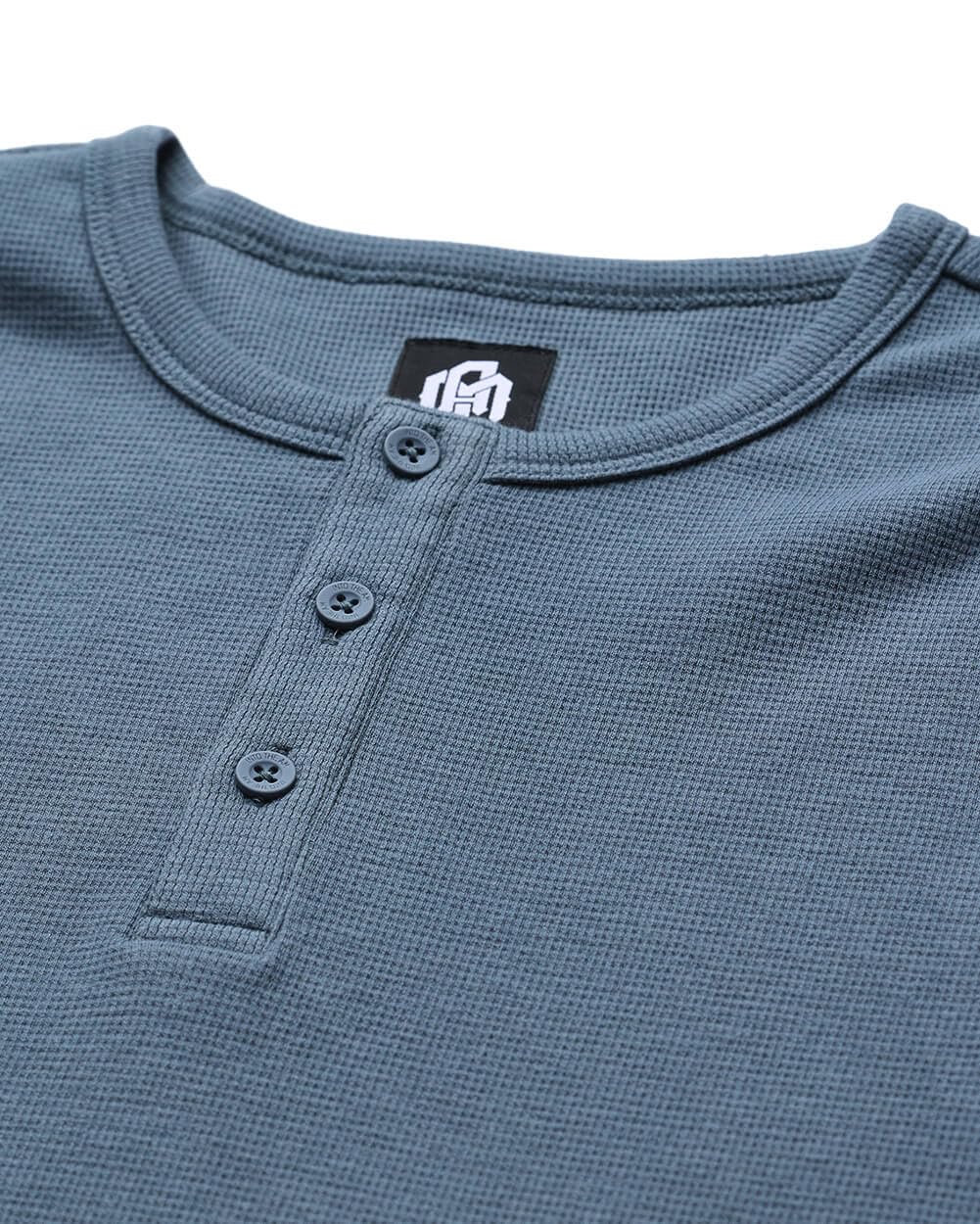INTO THE AM Men's Long Sleeve Waffle Henley Shirt - Soft Thermal Cotton Fall & Winter Shirt (S-4XL) | Comfortable Casual Wear for Outdoor Activities & Layering