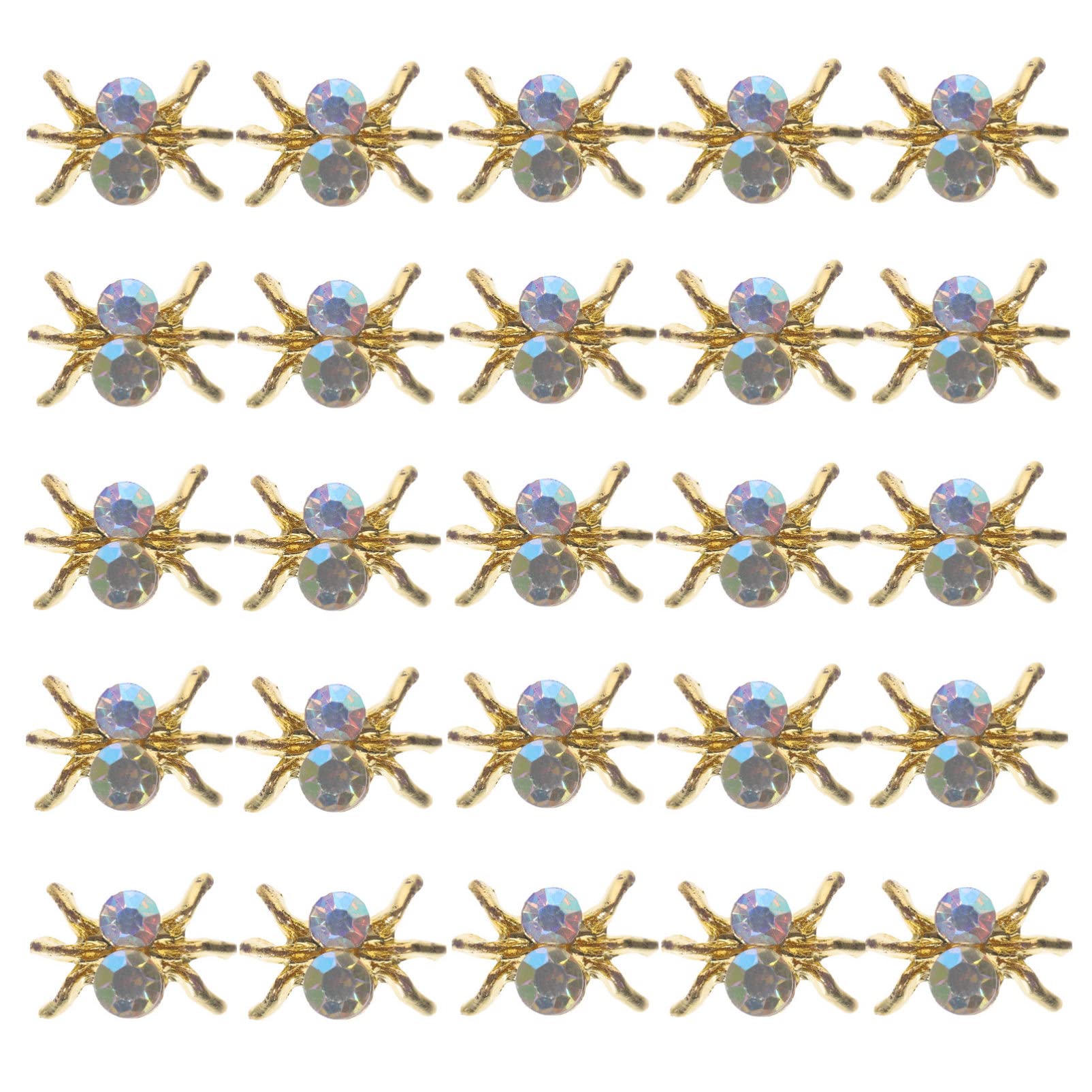 100PCS Spider Nail Charms - Flatback Rhinestone Gems for Nail Art, Phone Case Decor, DIY Jewelry Making | Halloween, Gothic, Punk Style Nail Accessories