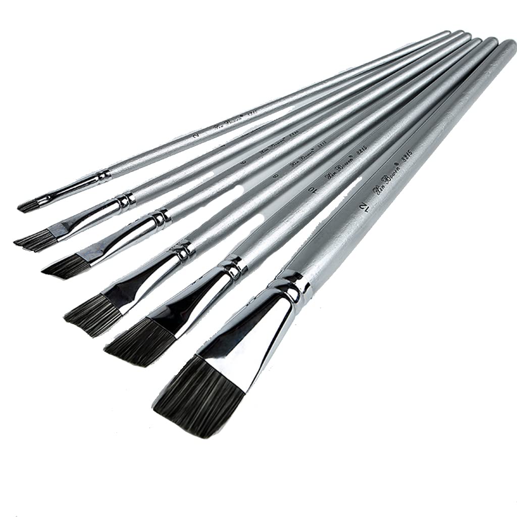 6-Piece Multi-Purpose Paint Brush Set for Beginners & Artists - Portable Painting Kit for Kids & Adults - Perfect for Acrylic, Watercolor & Oil Painting - Ideal for Home, School & Outdoor Art Projects