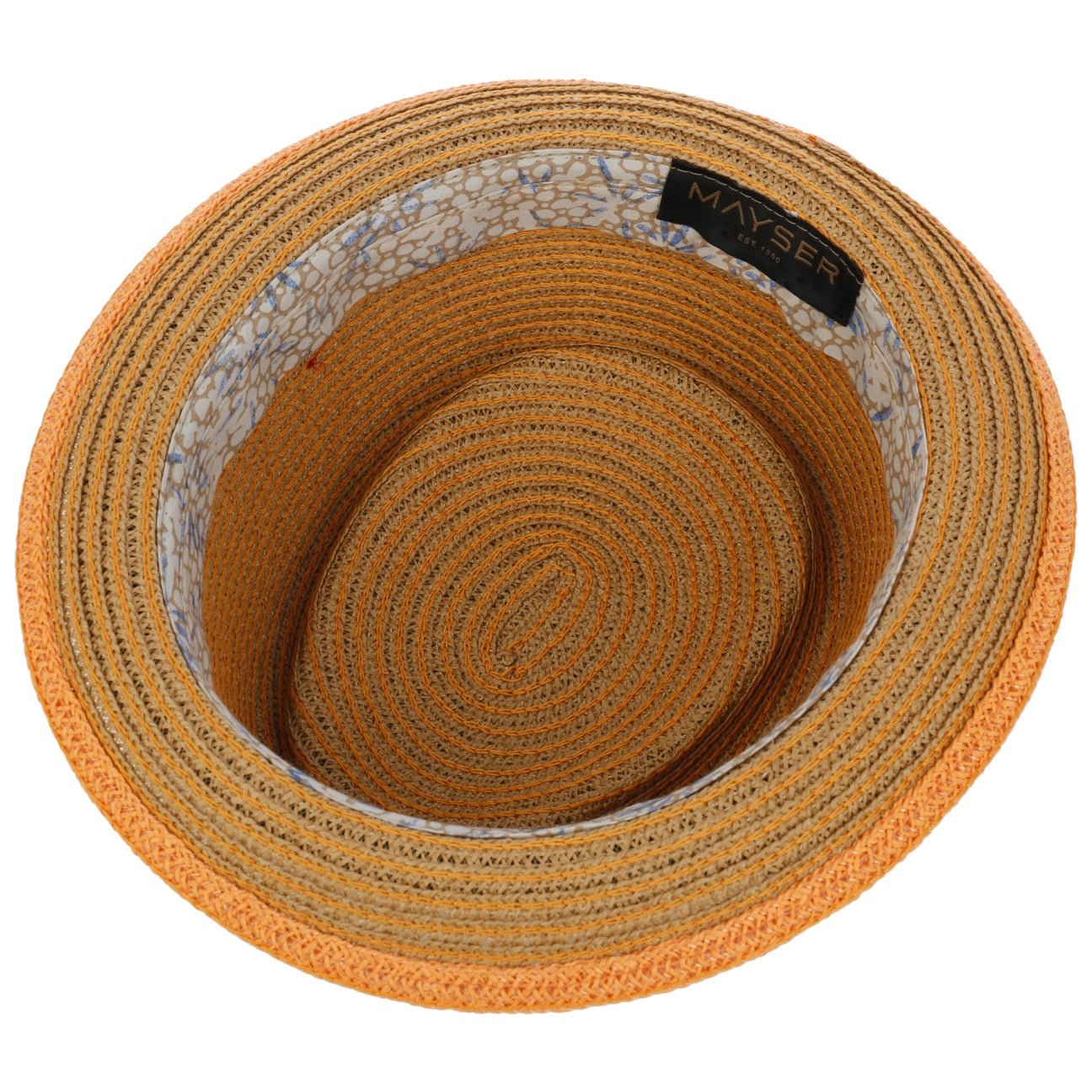 Stylish Andy Orange Pork Pie Straw Hat by Mayser - Perfect for Summer Outfits, Beach Vacations & Outdoor Events