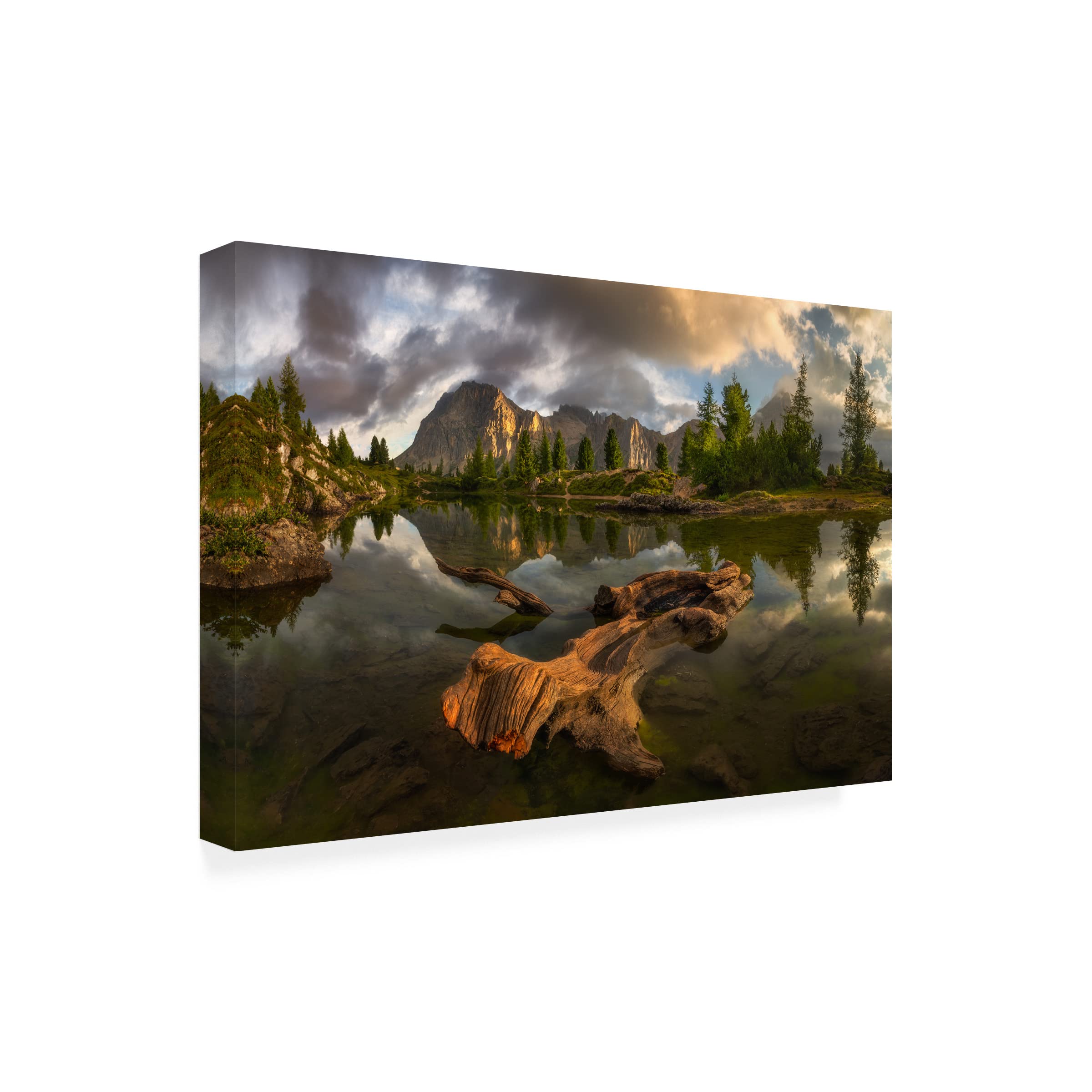 Trademark Fine Art 'Calm' Canvas Wall Art by Tomasz Rojek - Serene Landscape Painting for Living Room, Bedroom & Office Decor