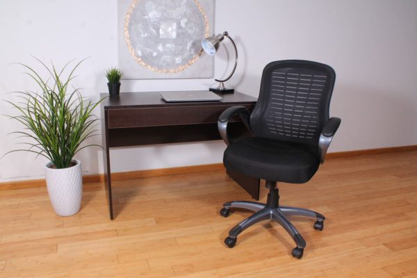 Ergonomic Boss Ribbed High Back Mesh Office Chair B6756 - Adjustable Lumbar Support & Breathable Design for Home & Office Workspaces