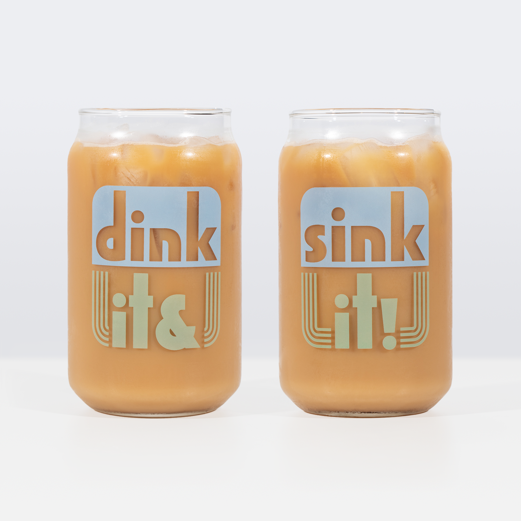 Dink It & Sink It - 16oz Insulated Stainless Steel Beer Can Glass with Lid - Perfect for Chilling Beer, Soda & Cocktails - Great for Parties, BBQs & Game Day Gatherings