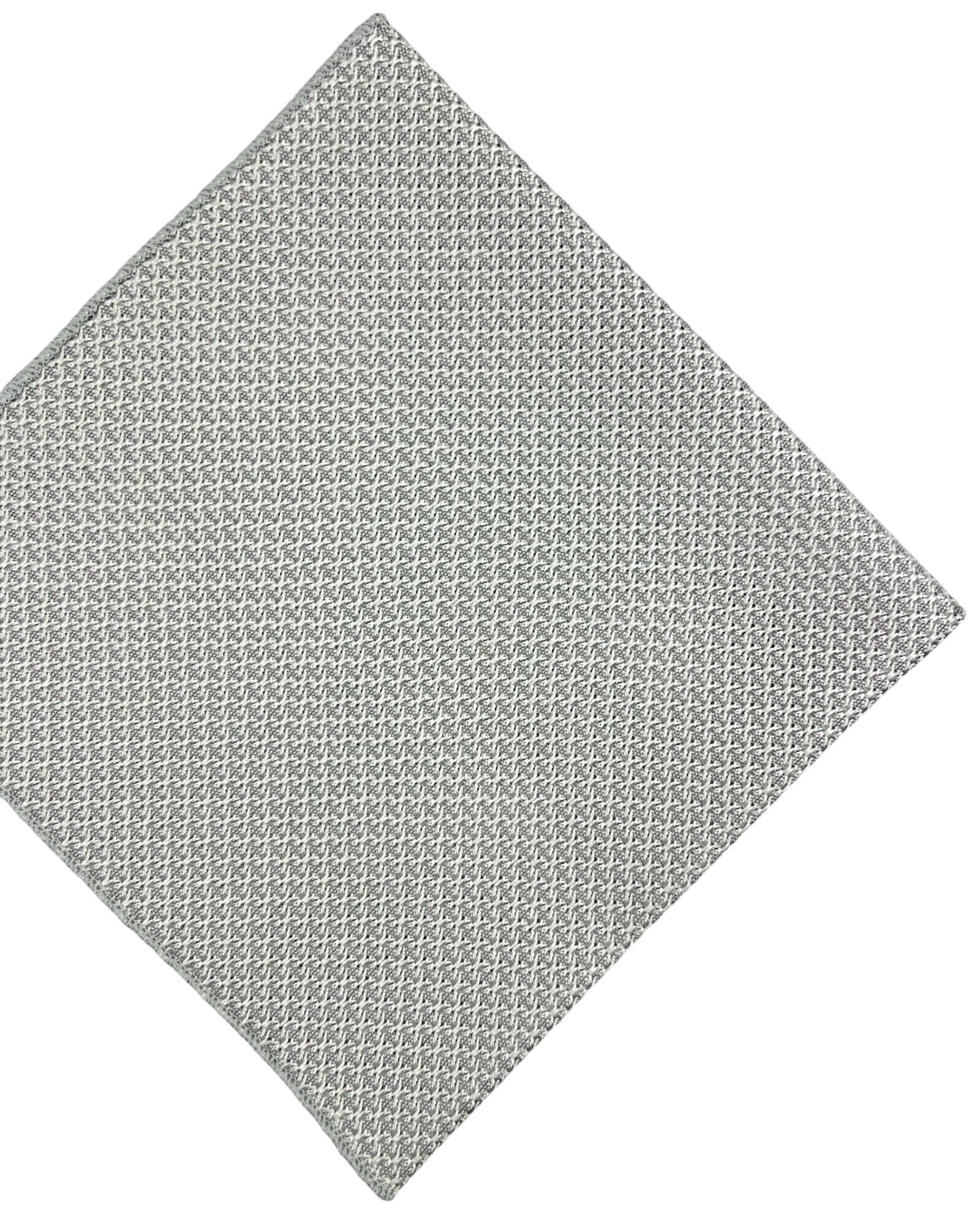 DÉCLIC Grenadine Hanky Silver - Elegant Handkerchief for Weddings, Parties & Special Occasions
