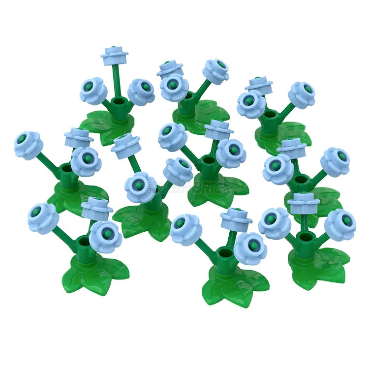 LEGO Flower Building Sets - Bright Light Blue Blocks [24866, 32607 & 24855] | Creative DIY Home Decor & Gift for Kids & Adults