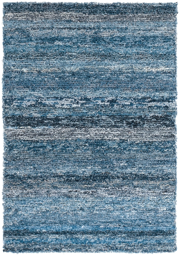 Dash & Albert Denim Chindi Blue Hand Hooked Cotton Rug - Stylish & Durable Handmade Area Rug for Living Room, Bedroom, or Nursery Decor