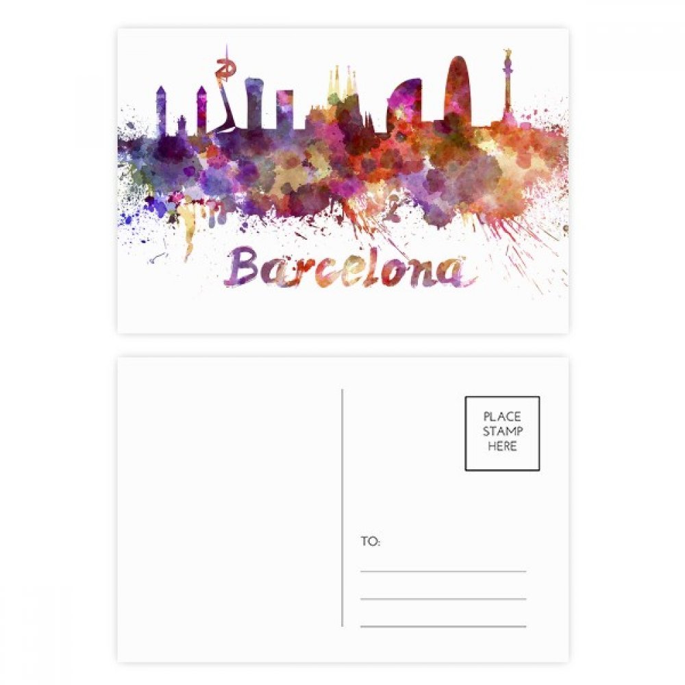 Barcelona Spain Watercolor Postcard Set - 12 Hand-Painted Cityscape Greeting Cards for Birthday, Thank You & Mailing | Perfect for Travel Lovers, Collectors & Home Decor