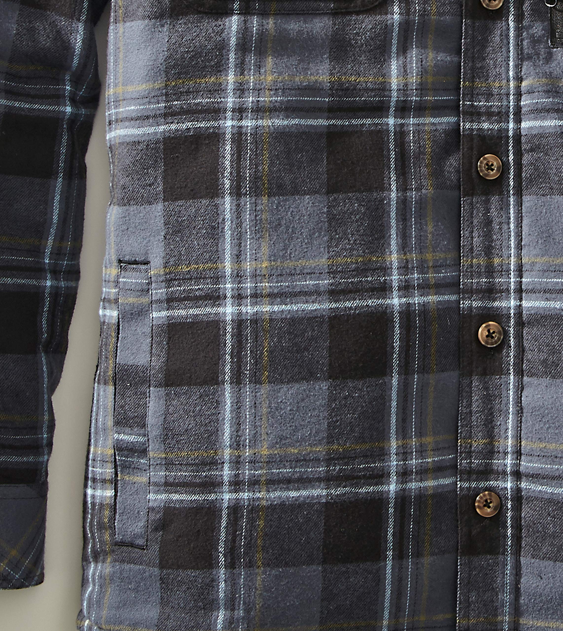 Venado Men's Plaid Flannel Shirt Jacket - Long Sleeve Quilted Lined Brushed Flannel Shirt for Outdoor Camping, Hiking & Casual Wear
