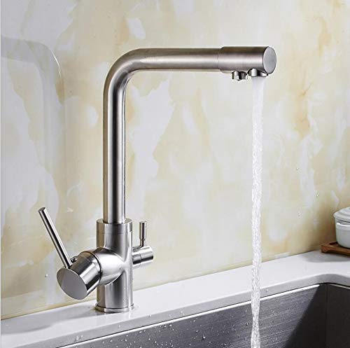 OMOONS Commercial Kitchen Faucet - Polished Chrome Pull Down Sprayer with Swivel Spout, Deck Mounted Farmhouse Sink Tap for Bar & Restaurant Use | Durable Mixer Tap for Food Prep, Dishwashing & Heavy-Duty Cleaning