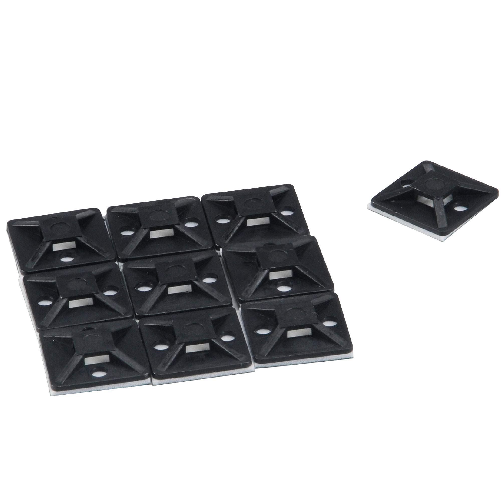 Akasa Cable Tidy Kit - 50pcs Black Cable Management Organizer with Self-Adhesive Clips, Cable Ties & Sleeves for Home Office, Gaming Setup & TV Wire Organization (AK-TK-01BK)