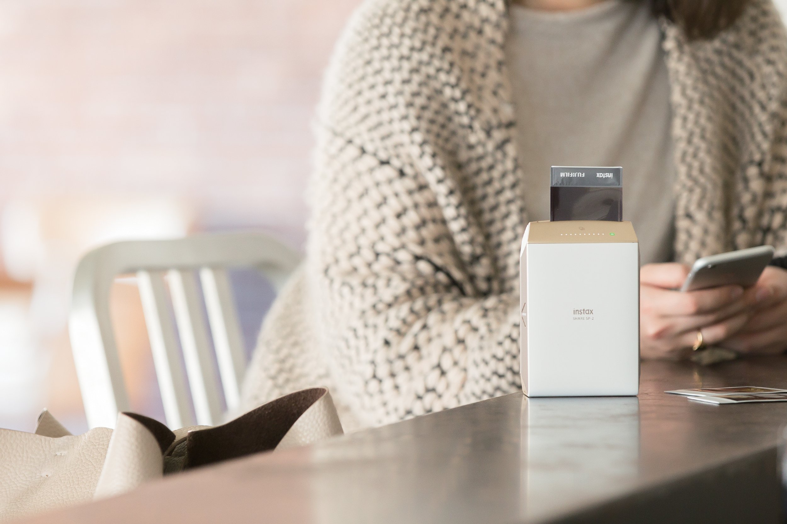 Fujifilm INSTAX SHARE SP-2 Smartphone Instant Photo Printer (Gold) - Renewed | Print Memories from Phone for Parties, Travel & Scrapbooking