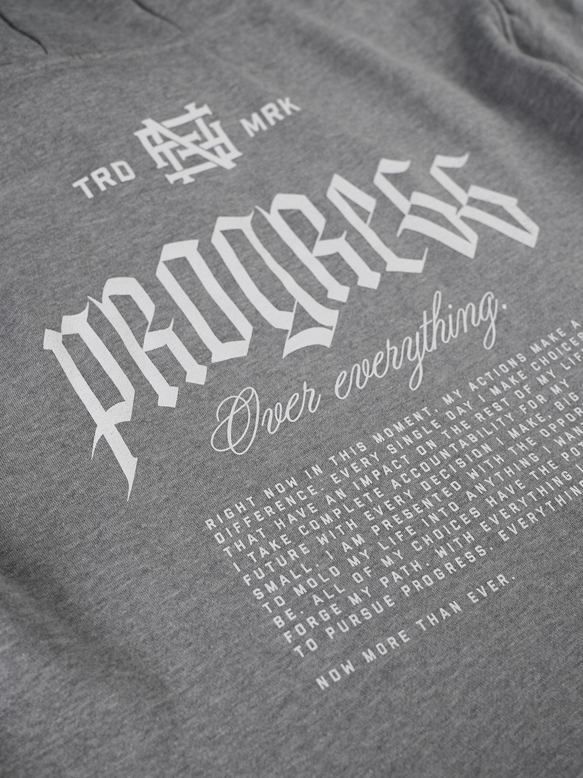 PROGRESS Zip Up Hoodie - Grey | Men's & Women's Casual Pullover for Gym, Running & Everyday Wear