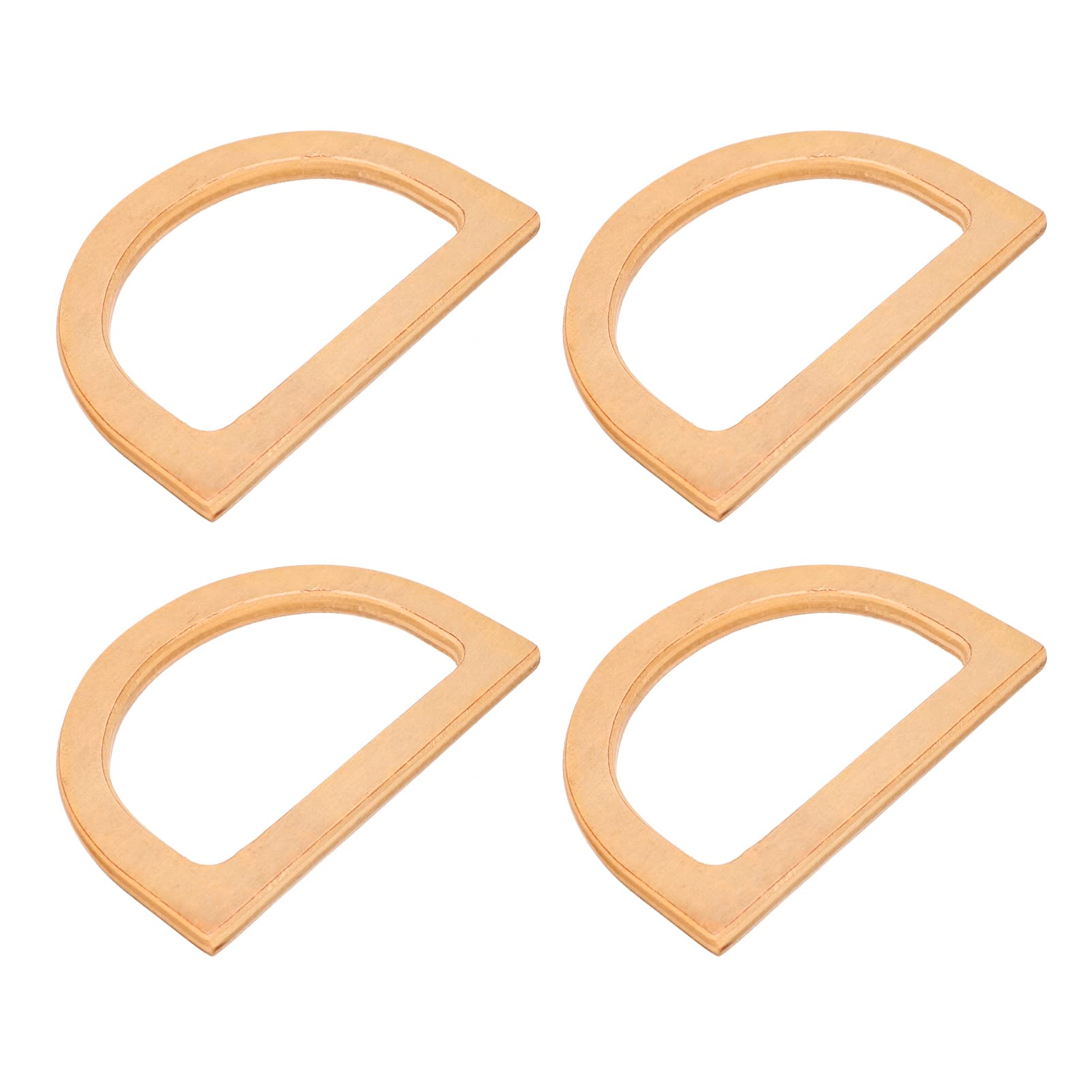 FOMIYES 4-Pack Natural Wooden Oval Purse Handles - Replacement Handbag Accessories for DIY Macrame, Handmade Bags & Wallets (Perfect for Boho Style Purses, Craft Projects & Gift Making)